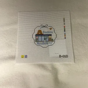 * Lauren Bloch  D1- 12 Days of Needlepoint- Day One, Exclusive Beehive NeedleArts Round