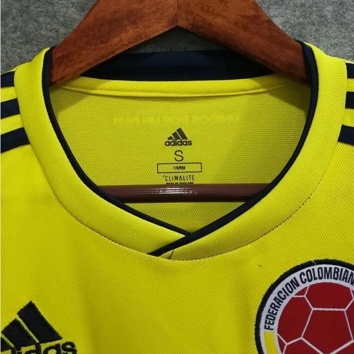 2018 Men Colombia Jersey Home #10 James Jersey World Cup Jersey Fans