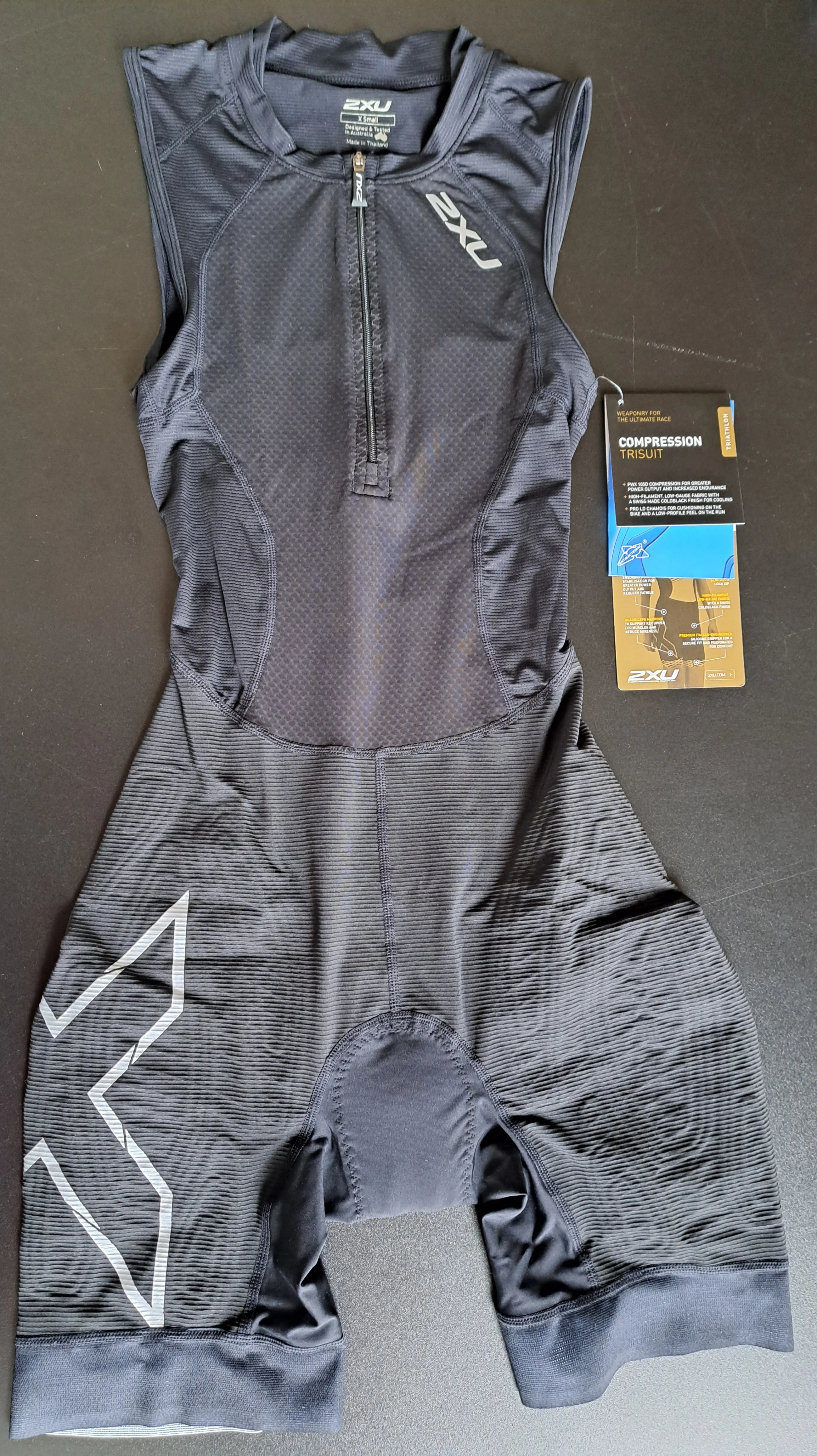 2XU Compression TriSuit, Damen, schwarz/silber