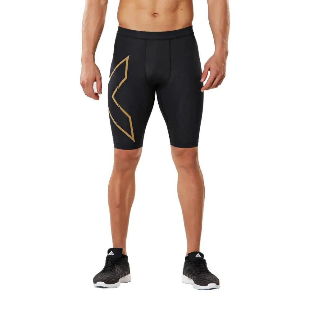 2XU MCS Run Compression Shorts, Herren, black/gold reflective