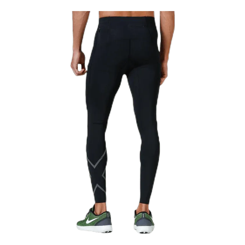 2XU MCS Run Compression Tights, Herren, Laufhose, black/black reflective