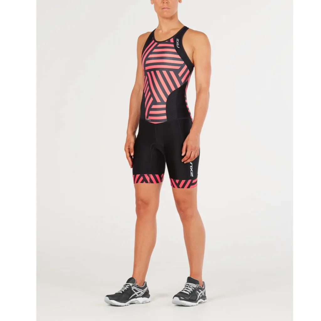2XU Perform Y-Back Trisuit, Damen, schwarz/peach