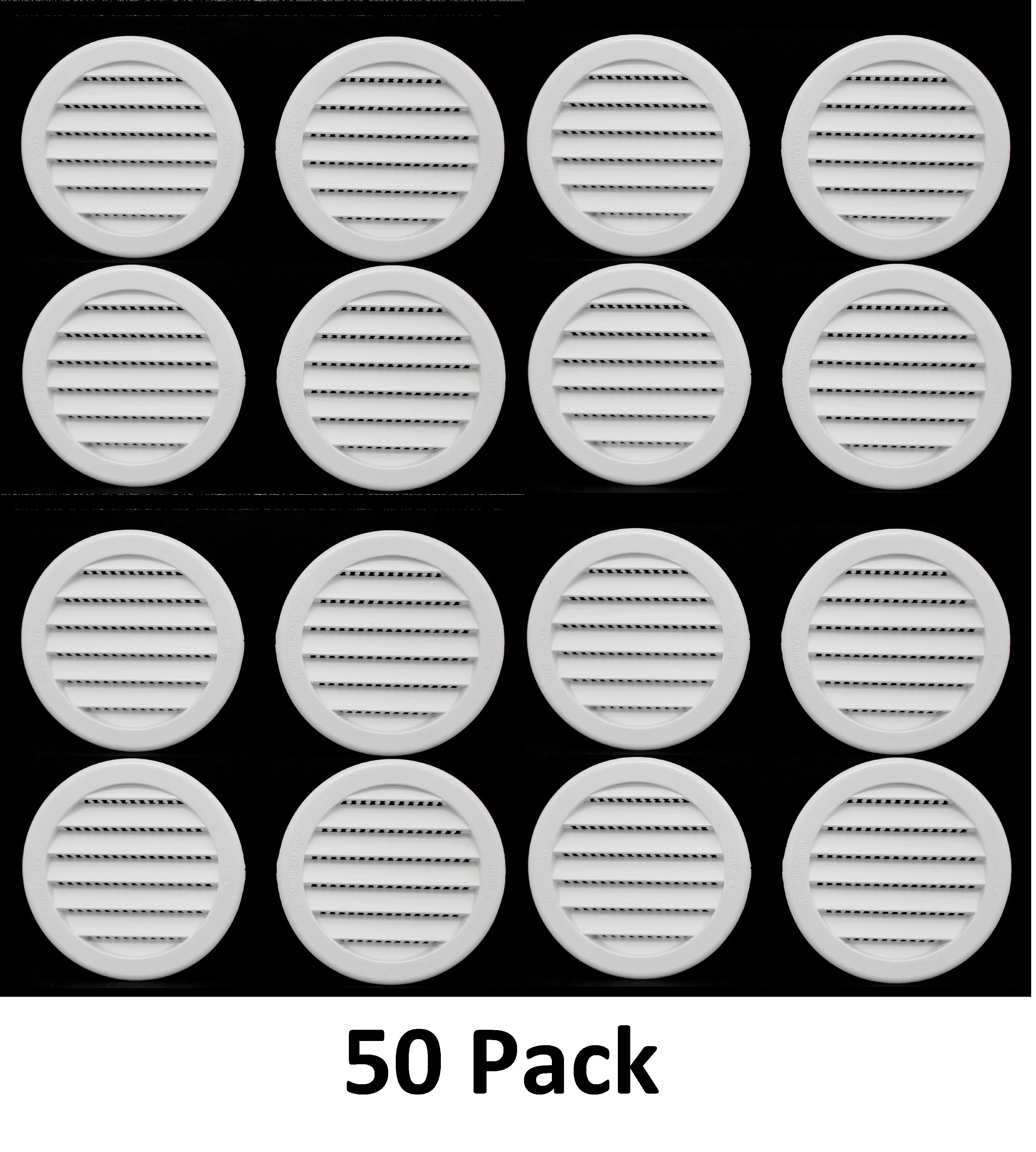 3" Round Plastic Louver Soffit Air Vent Reptile Screen Grille Cover