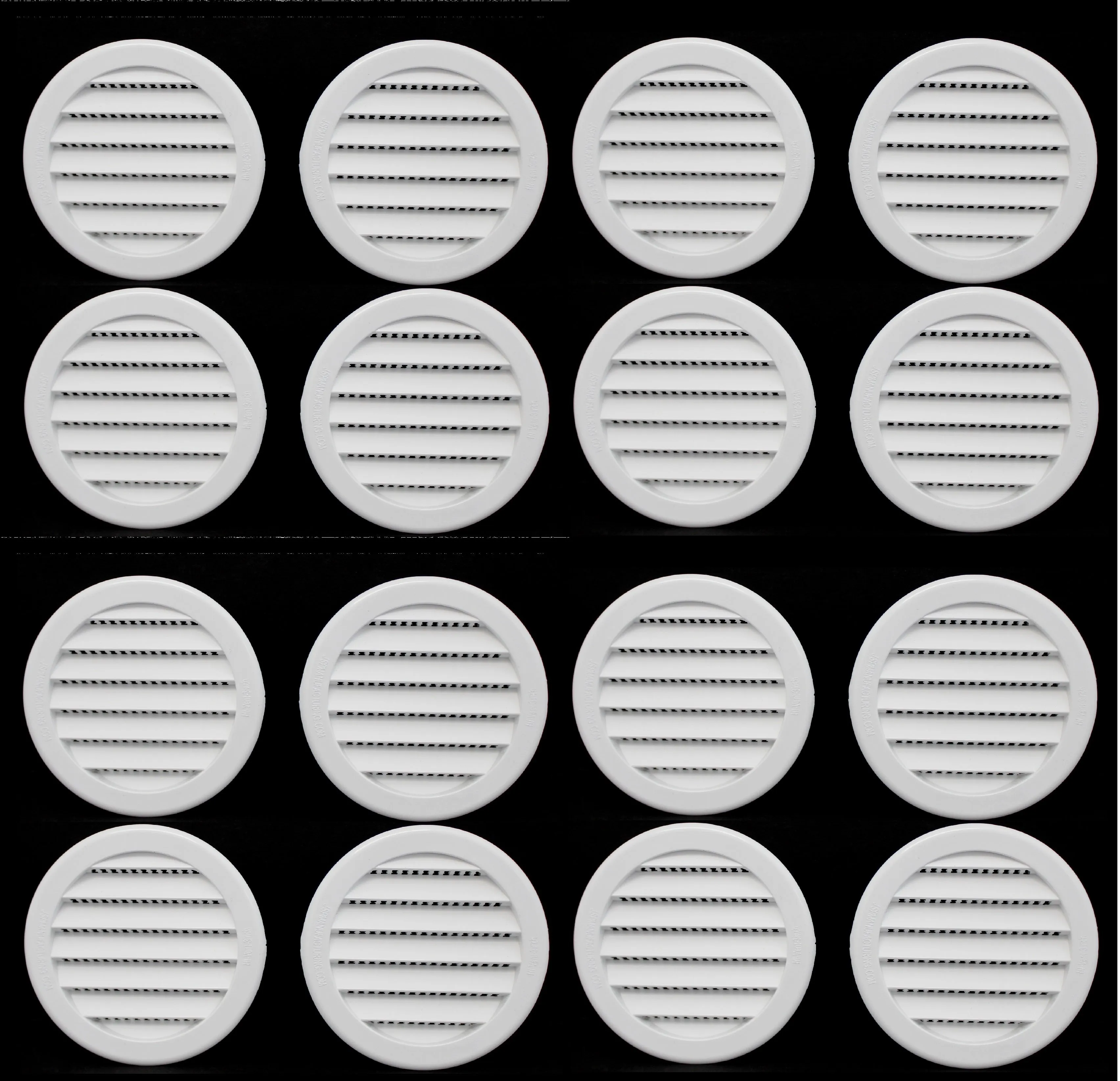 3" Round Plastic Louver Soffit Air Vent Reptile Screen Grille Cover