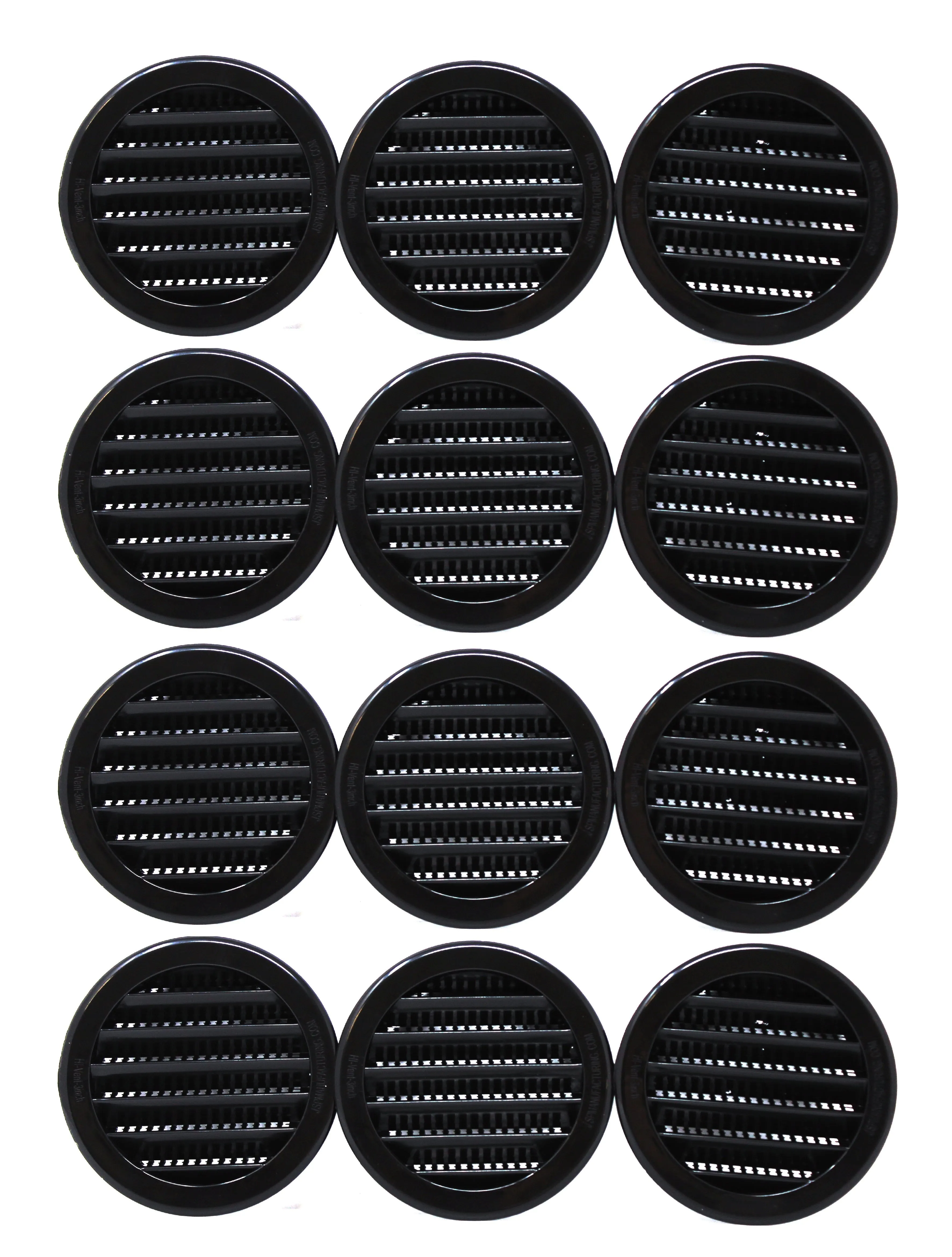 3" Round Plastic Louver Soffit Air Vent Reptile Screen Grille Cover