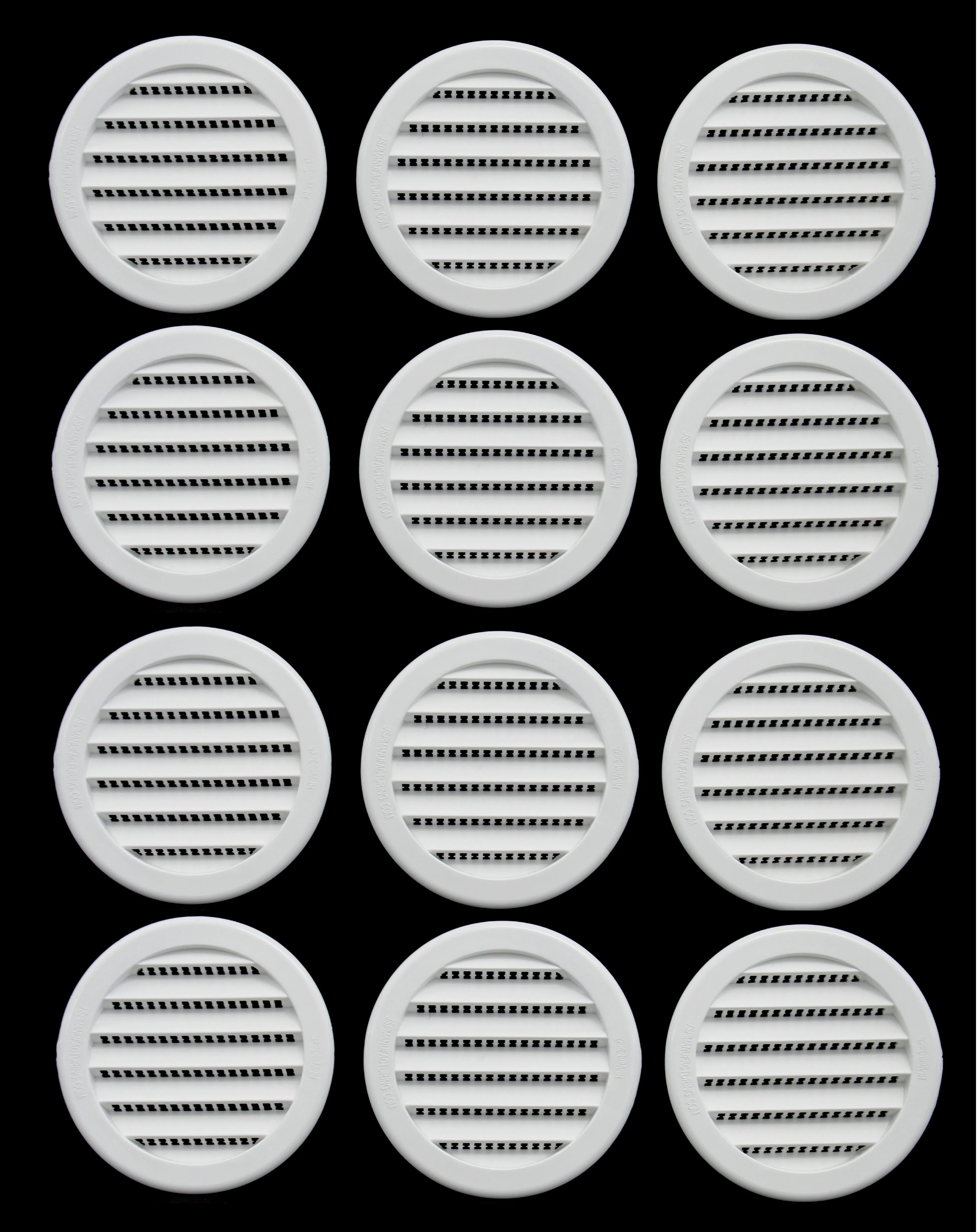 3" Round Plastic Louver Soffit Air Vent Reptile Screen Grille Cover