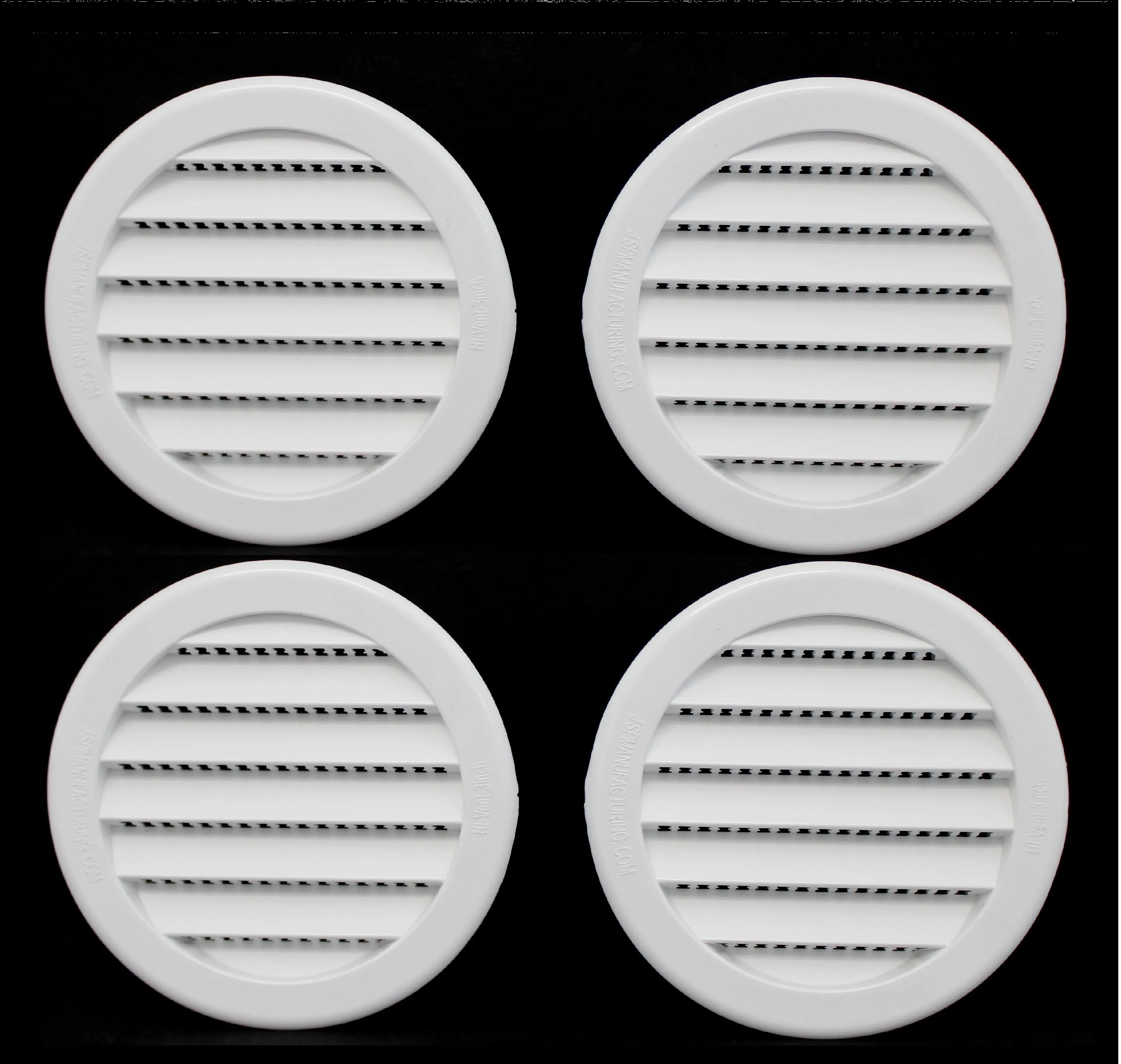 3" Round Plastic Louver Soffit Air Vent Reptile Screen Grille Cover