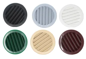 3" Round Plastic Louver Soffit Air Vent Reptile Screen Grille Cover