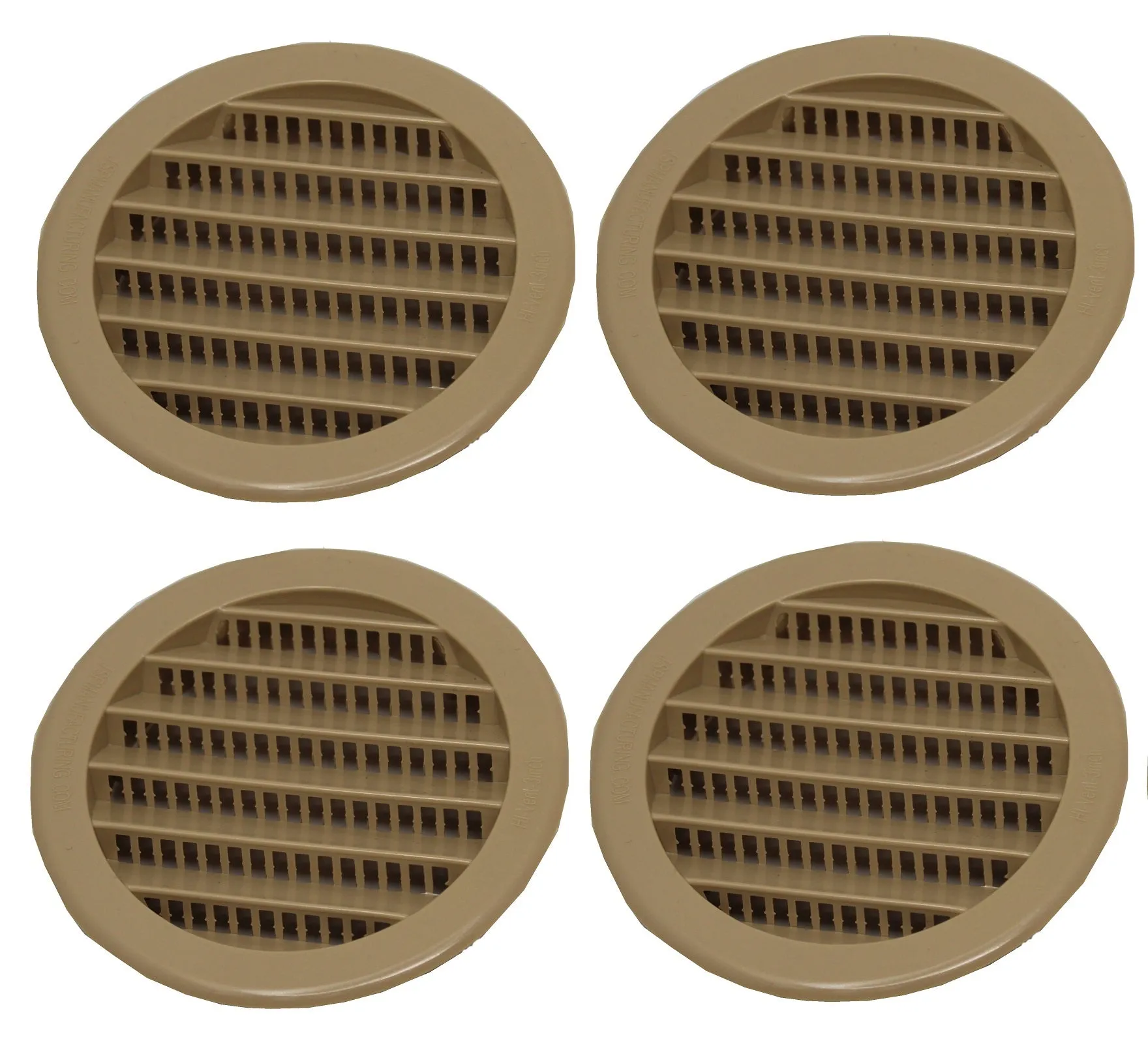 3" Round Plastic Louver Soffit Air Vent Reptile Screen Grille Cover