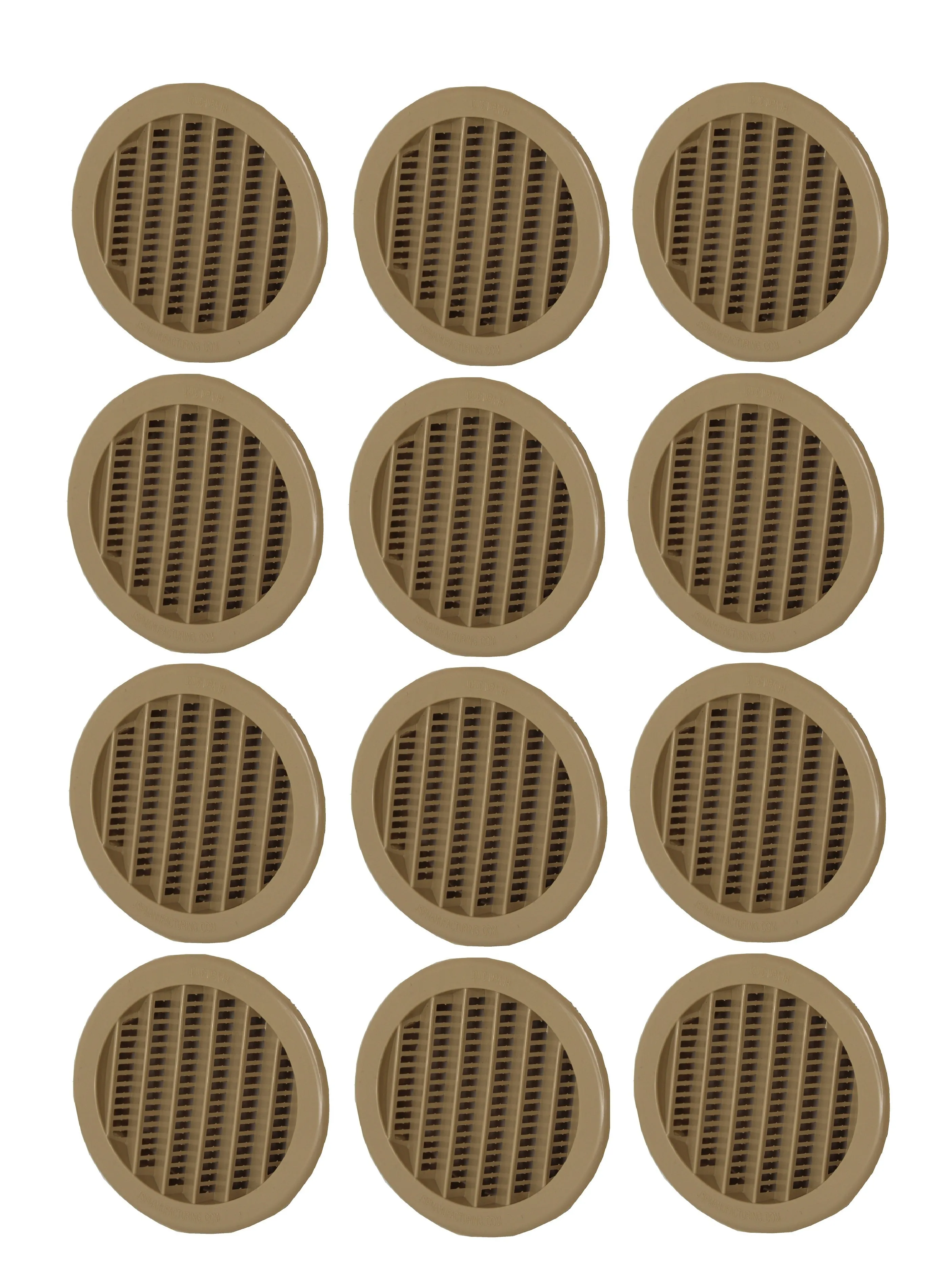 3" Round Plastic Louver Soffit Air Vent Reptile Screen Grille Cover