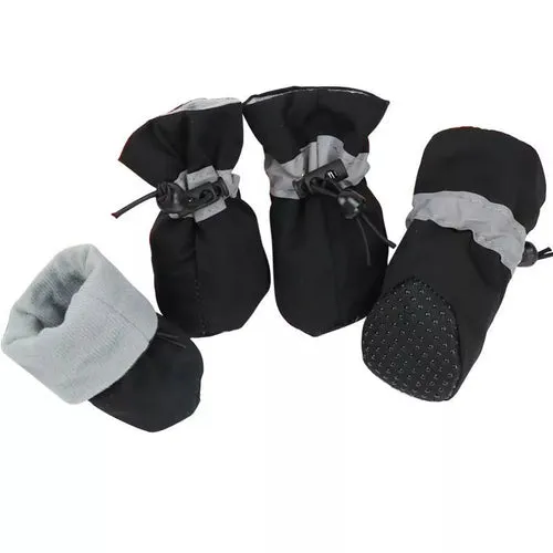 4pcs/set Waterproof Pet Dog Shoes Anti-slip Rain Snow Boot Footwear
