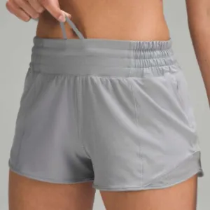(6362) Lululemon Hotty Hot High-Rise Lined Short 2.5&quot; Rhino Grey in Sz 4