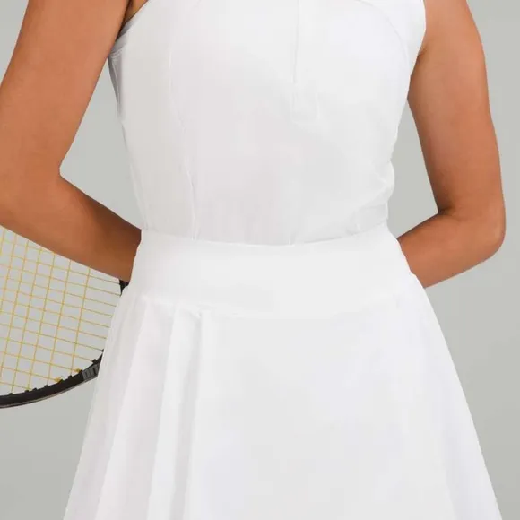 68. 2024 Square Size Dot Lululemon Side-Pleat High-Rise Tennis SkirtWhite