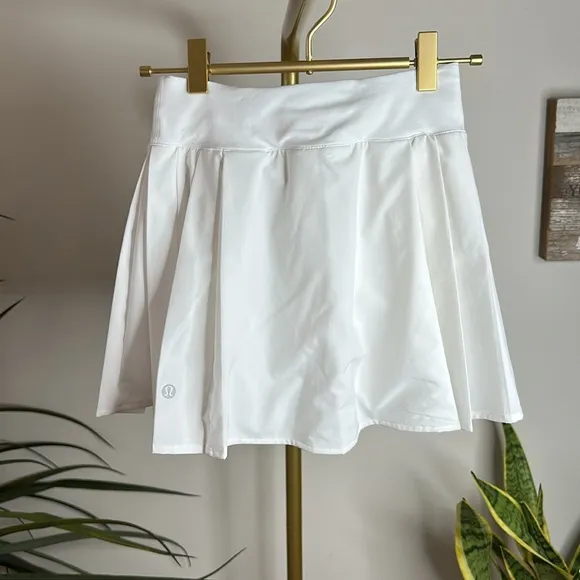 68. 2024 Square Size Dot Lululemon Side-Pleat High-Rise Tennis SkirtWhite