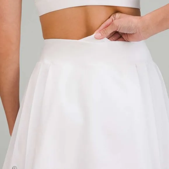 68. 2024 Square Size Dot Lululemon Side-Pleat High-Rise Tennis SkirtWhite