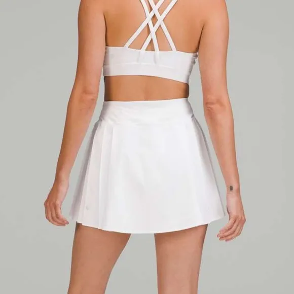 68. 2024 Square Size Dot Lululemon Side-Pleat High-Rise Tennis SkirtWhite