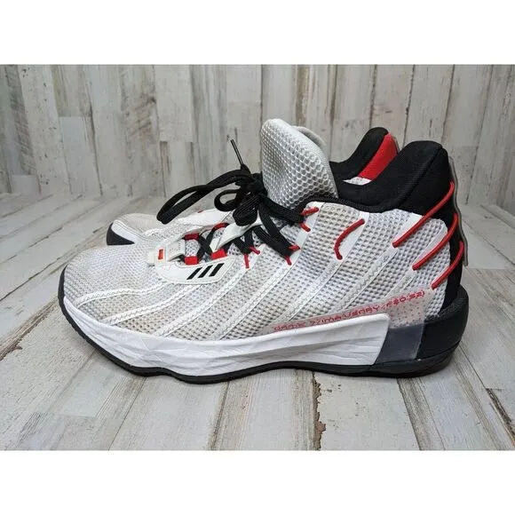 Adidas Dame 7 Size 10 Rip City Basketball Shoes H04387 Damian Lillard Red Black‎