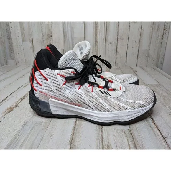 Adidas Dame 7 Size 10 Rip City Basketball Shoes H04387 Damian Lillard Red Black‎