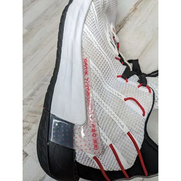 Adidas Dame 7 Size 10 Rip City Basketball Shoes H04387 Damian Lillard Red Black‎
