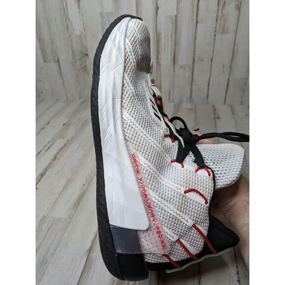 Adidas Dame 7 Size 10 Rip City Basketball Shoes H04387 Damian Lillard Red Black‎