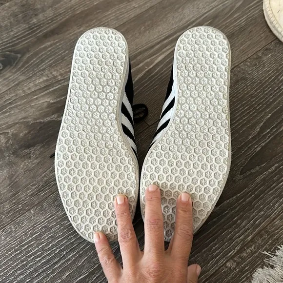 Adidas Gazelle shoes, size 6 1/2, usually wears 7 1/2.  one full size too big.