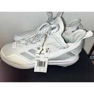 adidas Icon 7 BOOST Baseball Metal Cleats White Silver S23847 Men's Size 7