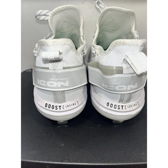 adidas Icon 7 BOOST Baseball Metal Cleats White Silver S23847 Men's Size 7