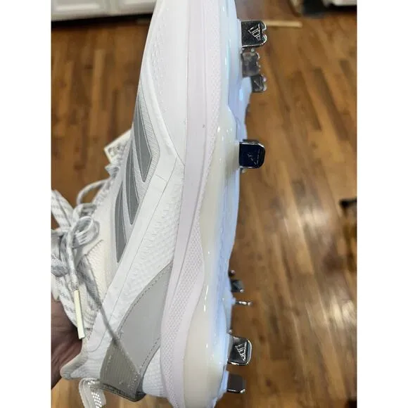 adidas Icon 7 BOOST Baseball Metal Cleats White Silver S23847 Men's Size 7