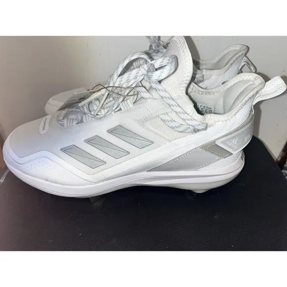 adidas Icon 7 BOOST Baseball Metal Cleats White Silver S23847 Men's Size 7