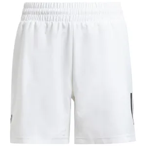 adidas Junior Club 3 Stripe Short - White