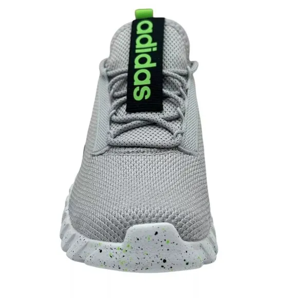 Adidas Kaptir Youth Boy's/Girl's Knit Sneakers Size 7 Gray/Black/Green Lace up