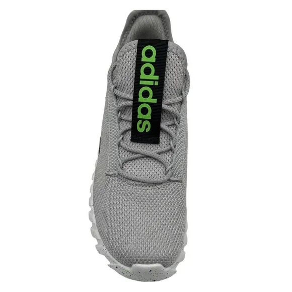 Adidas Kaptir Youth Boy's/Girl's Knit Sneakers Size 7 Gray/Black/Green Lace up