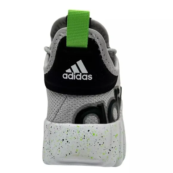 Adidas Kaptir Youth Boy's/Girl's Knit Sneakers Size 7 Gray/Black/Green Lace up