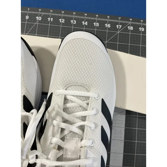 Adidas Mens Game Spec Tennis Shoes Size 11 White / Black Stripe Athletic - New