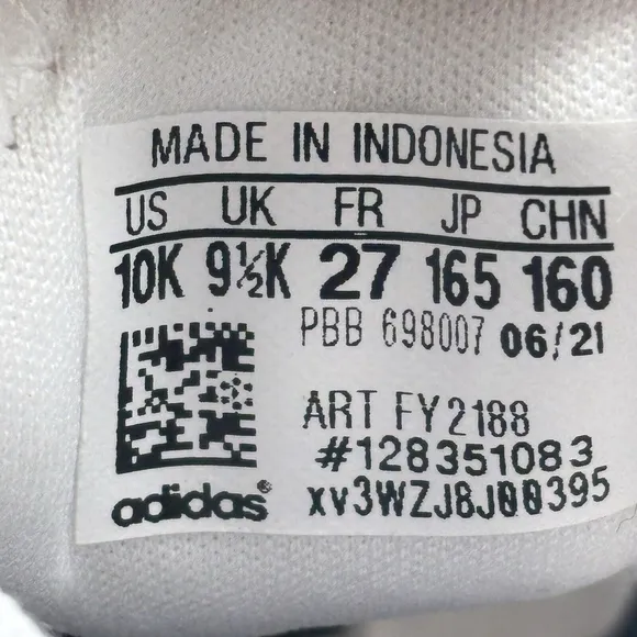 Adidas Swift Run X Kids White Size 10K