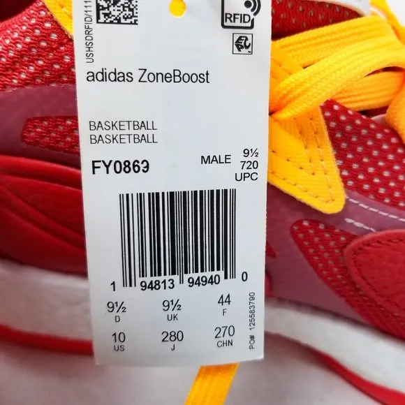 adidas ZoneBoost Boost ATL Hawks Basketball Red 10