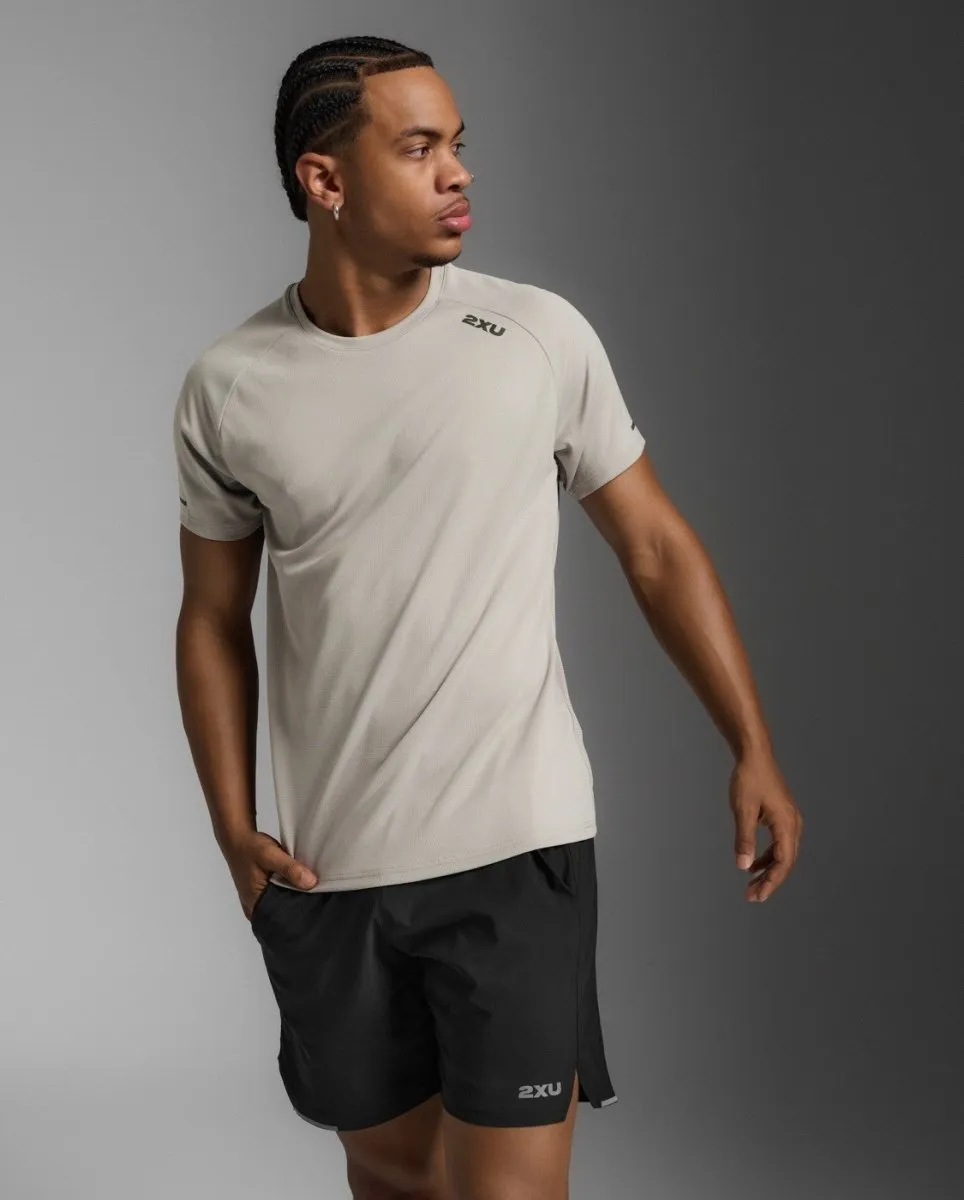 Aero Tee Laufshirt Herren - carbon/black reflective