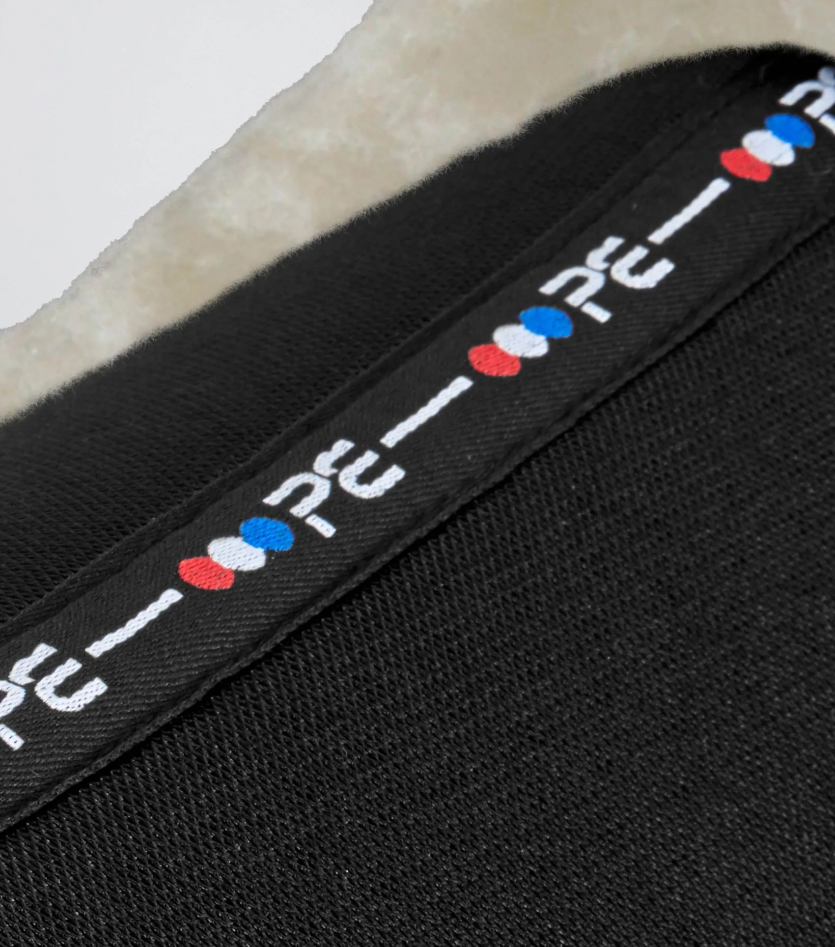 Airtechnology Shockproof Wool Saddle Pad - Half Pad Black/Natural Wool