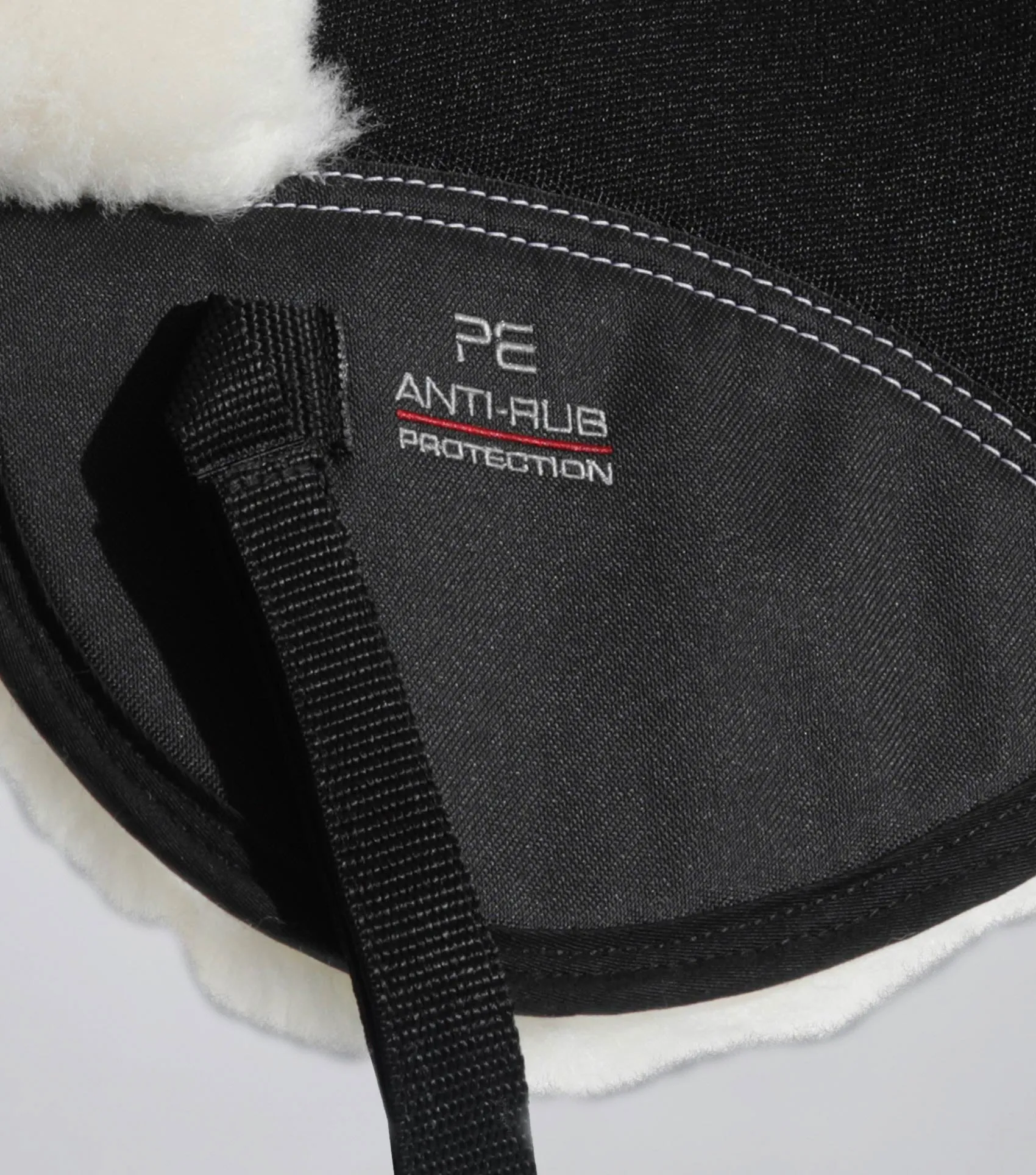 Airtechnology Shockproof Wool Saddle Pad - Half Pad Black/Natural Wool