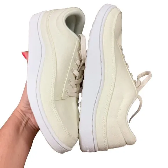 Allbirds Canvas Cream Pacers Lace Tennis Shoes