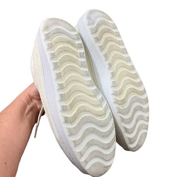Allbirds Canvas Cream Pacers Lace Tennis Shoes