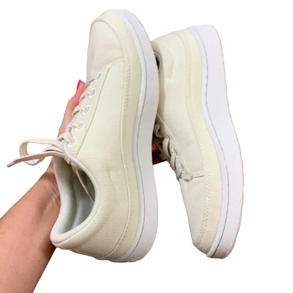 Allbirds Canvas Cream Pacers Lace Tennis Shoes
