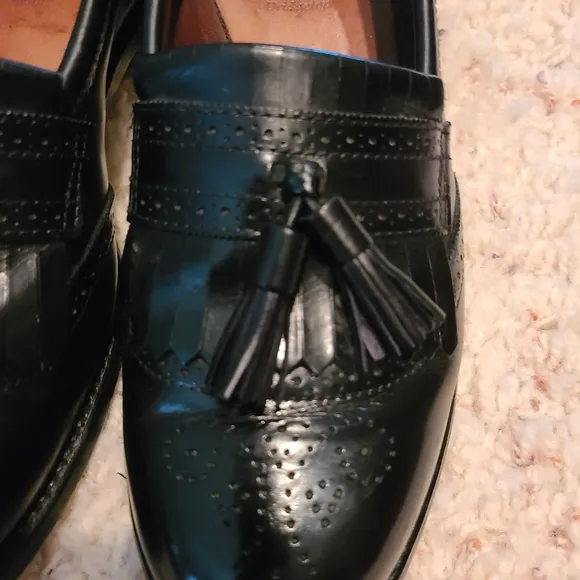 Allen Edmonds Bridgeton Black Slip-On Dress Loafer Shoes Size 9 1/2 D