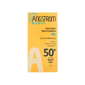 Angstrom - Bambini - Latte Solare Ultra-Protettivo - Con Foto-Stabilizzatore - 50  Protezione Molto Alta