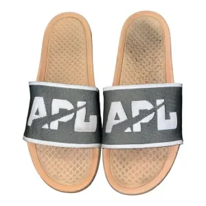 APL Mens Big Logo TechLoom Slide M Tan Fatigue Ivory Sandals Shoes 13