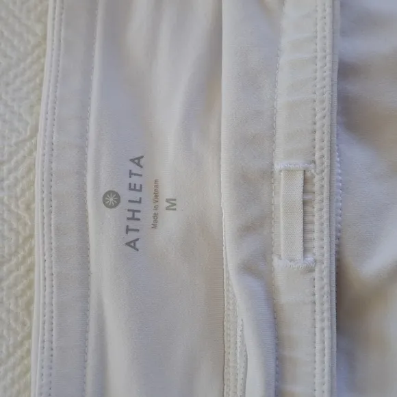 Athleta Womens High Rise Tee Time White 17&quot; Stretch Golf/Tennis/Athletic Skort M