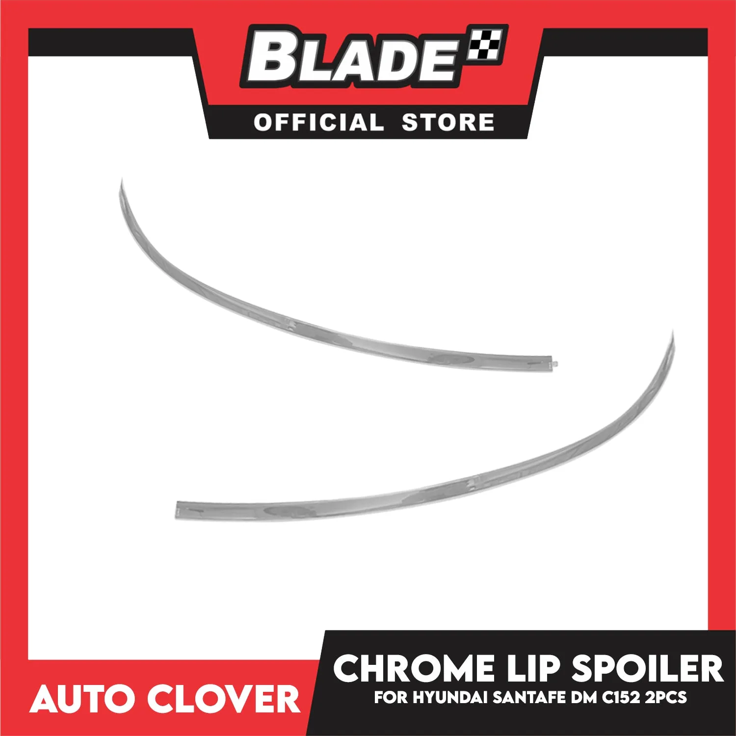 Auto Clover Chrome Lip Spoiler 2pcs Set C152 For Hyundai Santa Fe DM 2012 Car Exterior Accessories