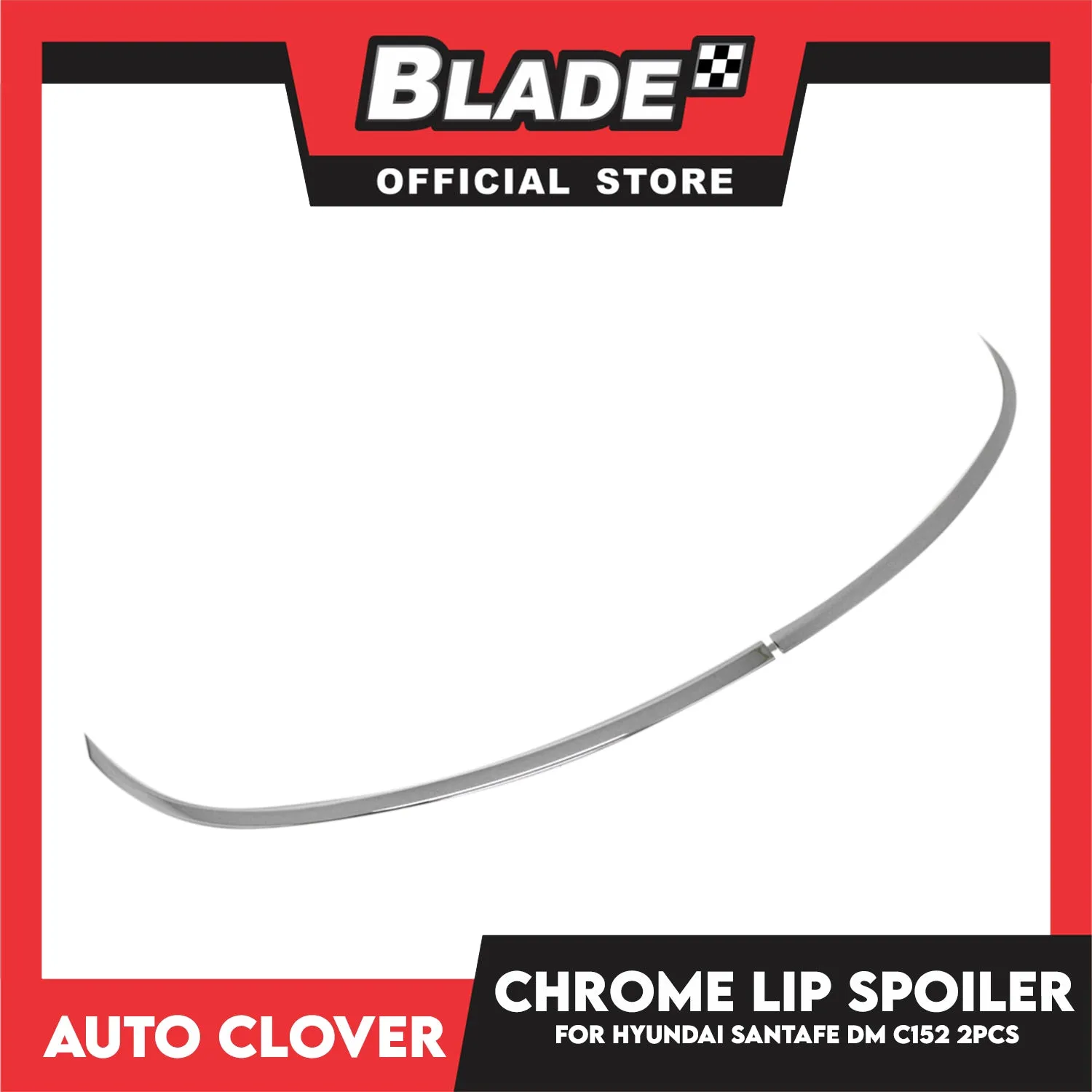 Auto Clover Chrome Lip Spoiler 2pcs Set C152 For Hyundai Santa Fe DM 2012 Car Exterior Accessories