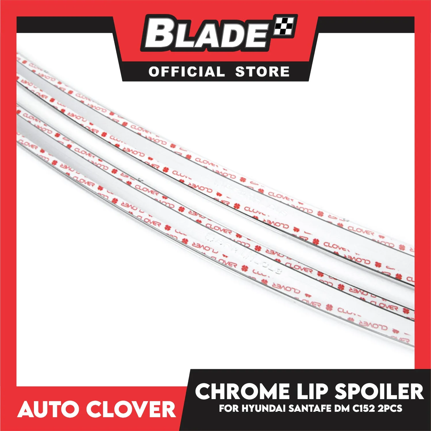 Auto Clover Chrome Lip Spoiler 2pcs Set C152 For Hyundai Santa Fe DM 2012 Car Exterior Accessories