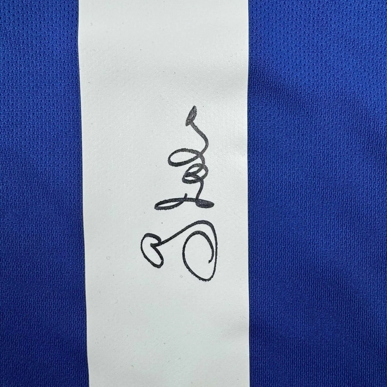 Autographed/Signed Gianfranco Zola Italy Blue Soccer Futbol Jersey BAS COA